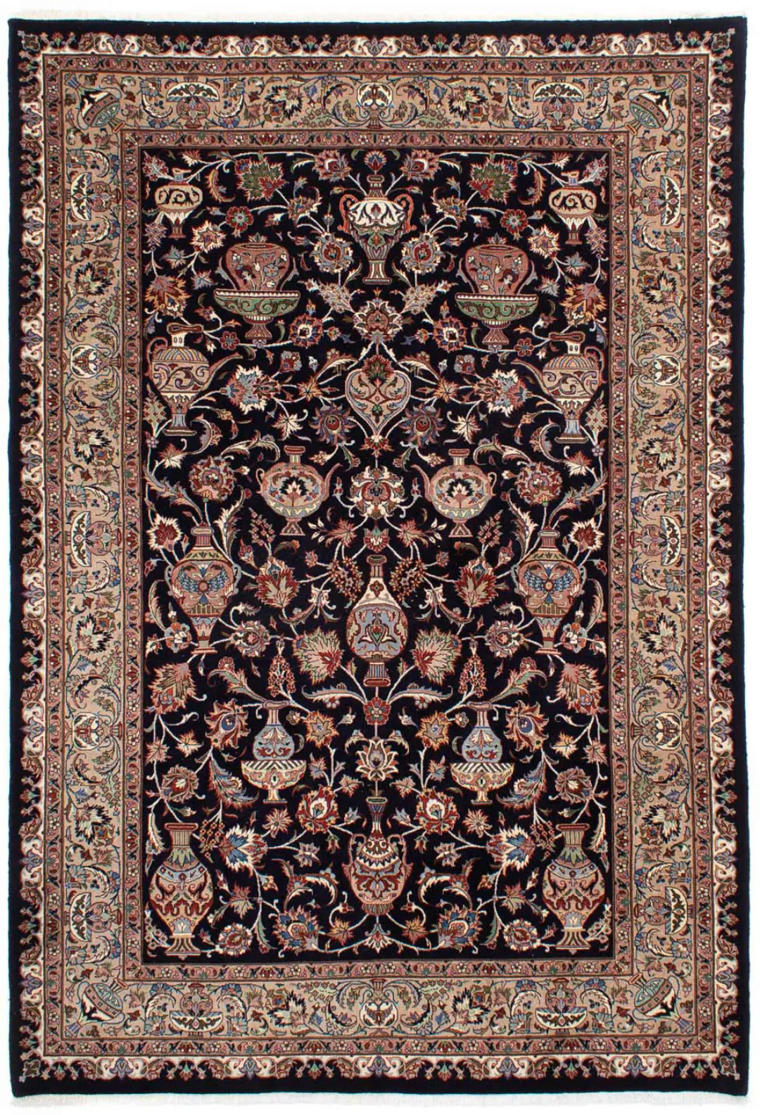 morgenland Wollteppich »Kaschmar Blumenmuster Nero 292 x 205 cm«, rechtecki günstig online kaufen