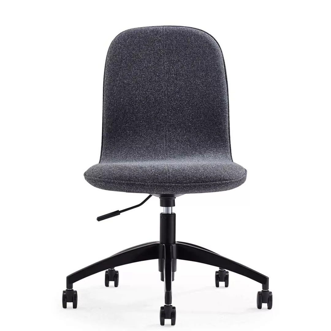 Schreibtischdrehstuhl Stoffbezug grau Schalensitz günstig online kaufen
