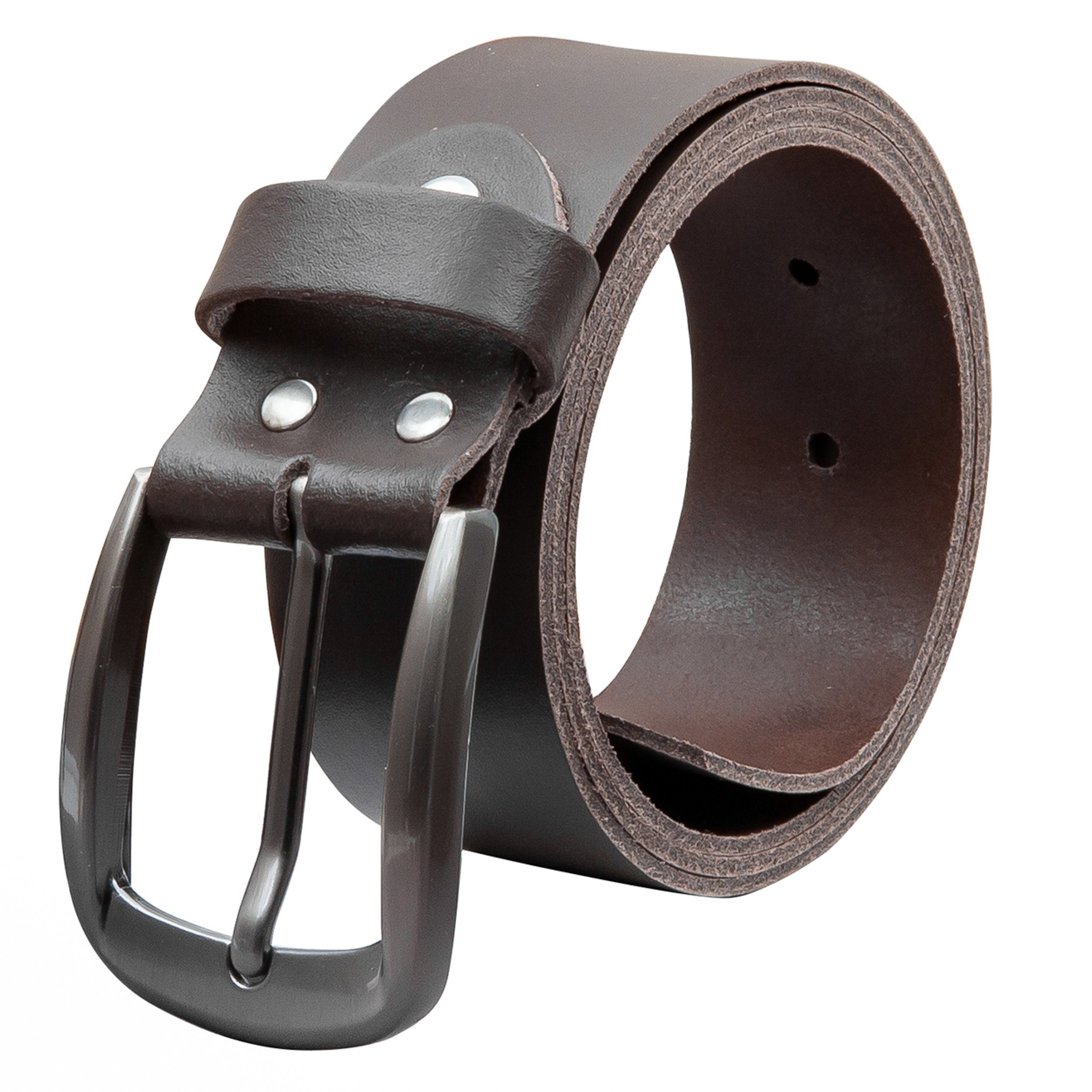 COLOGNEBELT Ledergürtel OM525-SL-Dunkelbraun MADE IN GERMANY, günstig online kaufen