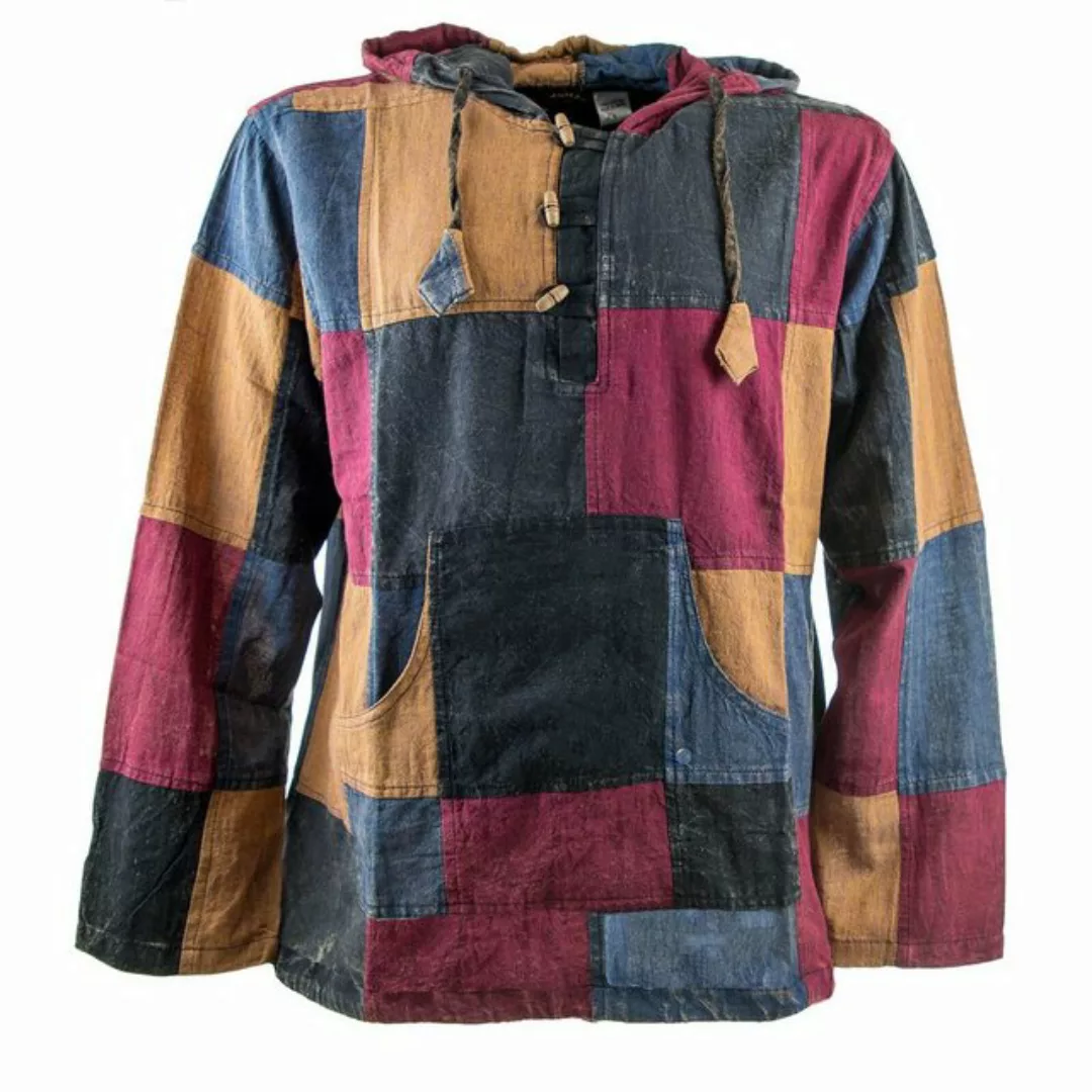 KUNST UND MAGIE Hoodie KUNST&MAGIE Herren bunt Baja Hoodie Fischerhemd Kapu günstig online kaufen