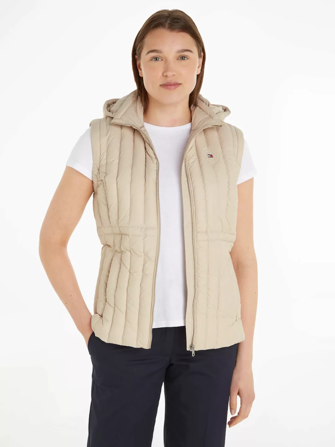 Tommy Hilfiger Daunenweste FEMININE LW DOWN VEST mit Logostickerei günstig online kaufen