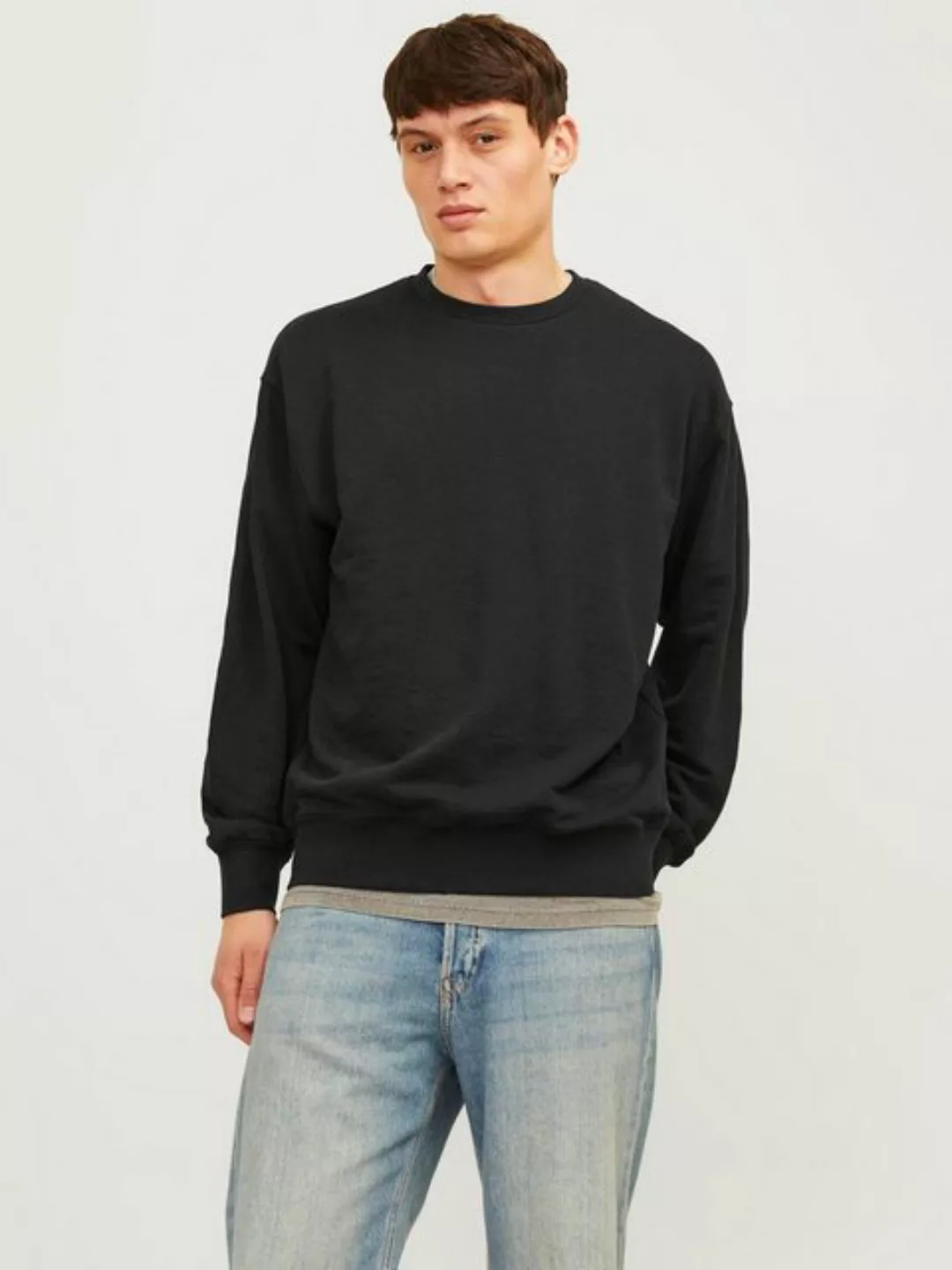 Jack & Jones Sweatshirt JJECHARGE SWEAT CREW NECK NOOS mit Rippbündchen günstig online kaufen