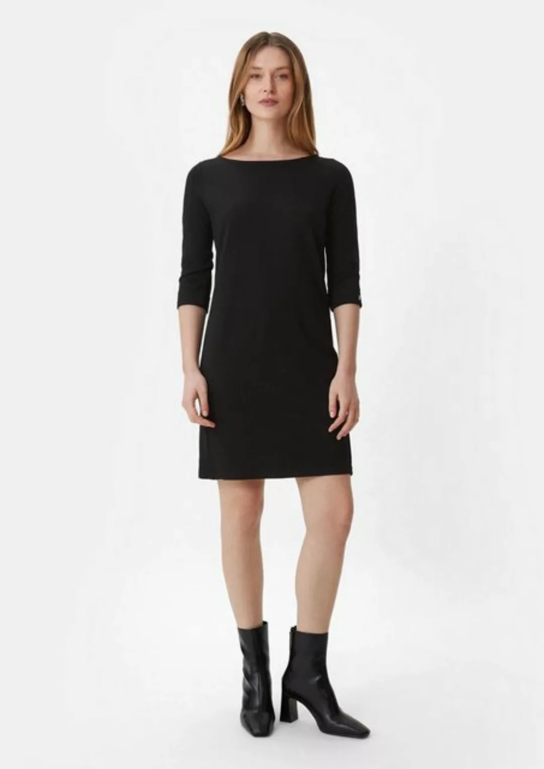 Comma Minikleid Kleid aus Viskosemix Blende, Logo, Schmuck-Detail günstig online kaufen