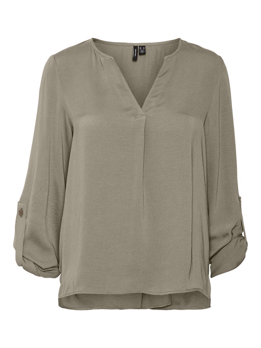 VERO MODA Fold-up Bluse Damen Grau günstig online kaufen