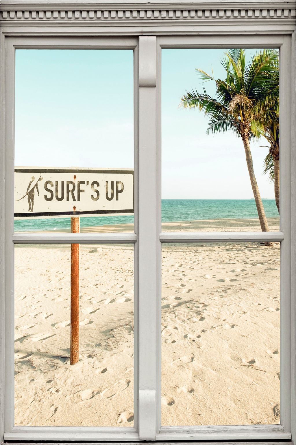 queence Wandsticker "Surfs up", Wandsticker, Wandbild, selbstklebend, 3D, F günstig online kaufen