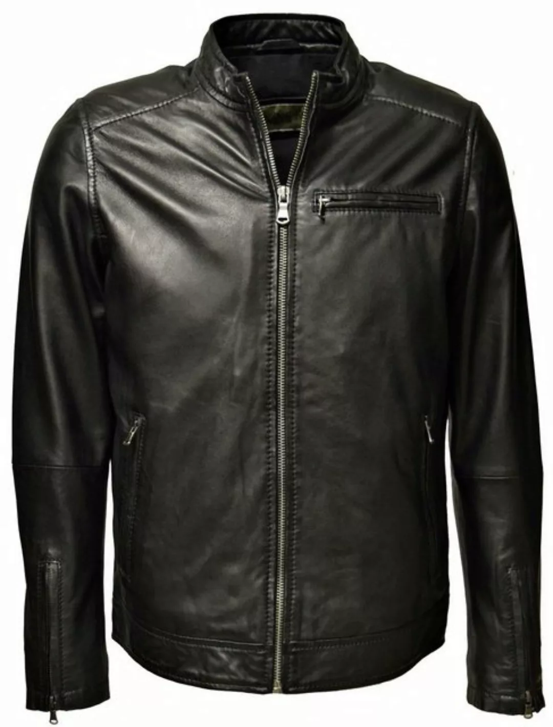 Zimmert Leather Lederjacke Freddy knautschiges Lammnappa Leder, Cognac, Bra günstig online kaufen