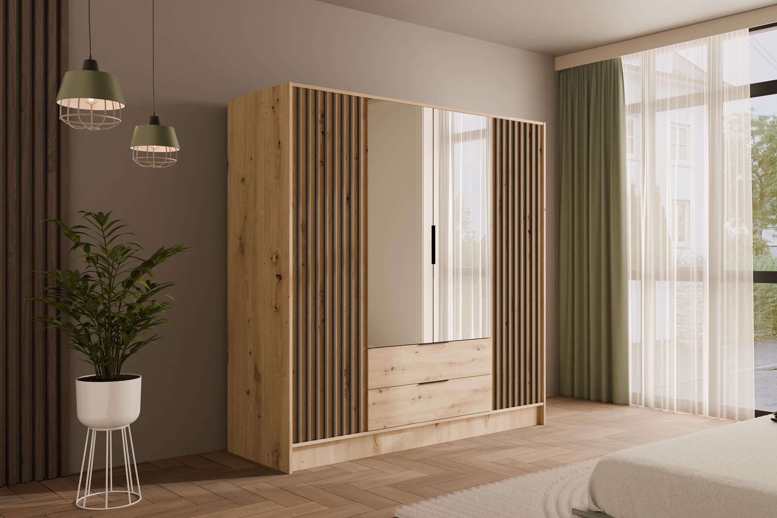 ALTDECOR Drehtürenschrank NELIA (Kleiderschrank Garderobenschrank mit günstig online kaufen