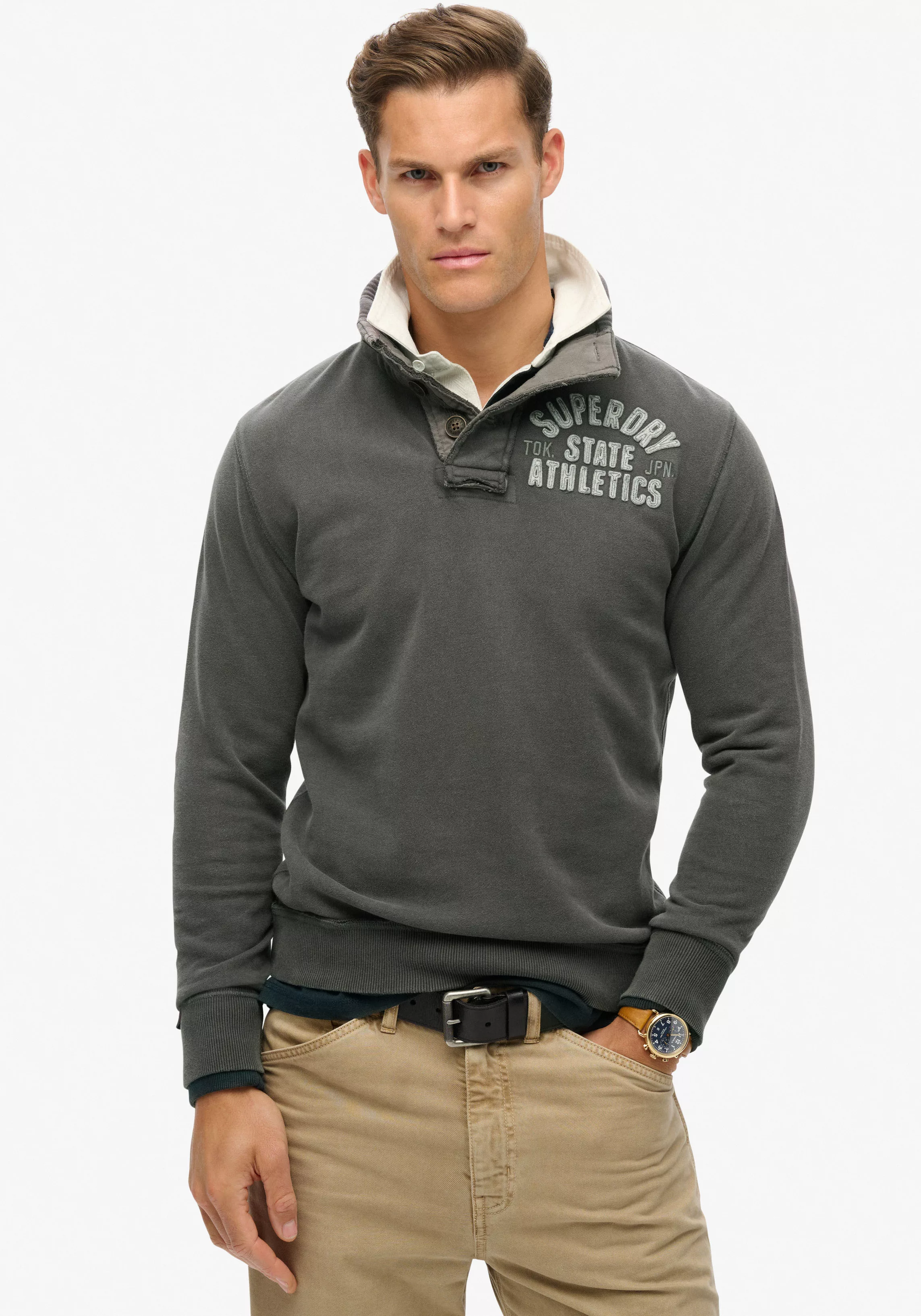 Superdry Sweatshirt Vintage Athletic Henley Jumper günstig online kaufen