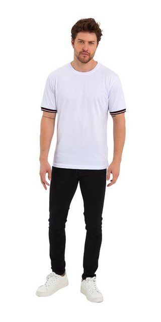 COMEOR T-Shirt Basic Herren Kurzarm Rundhalls (Packung, 1-tlg) mit gestreif günstig online kaufen