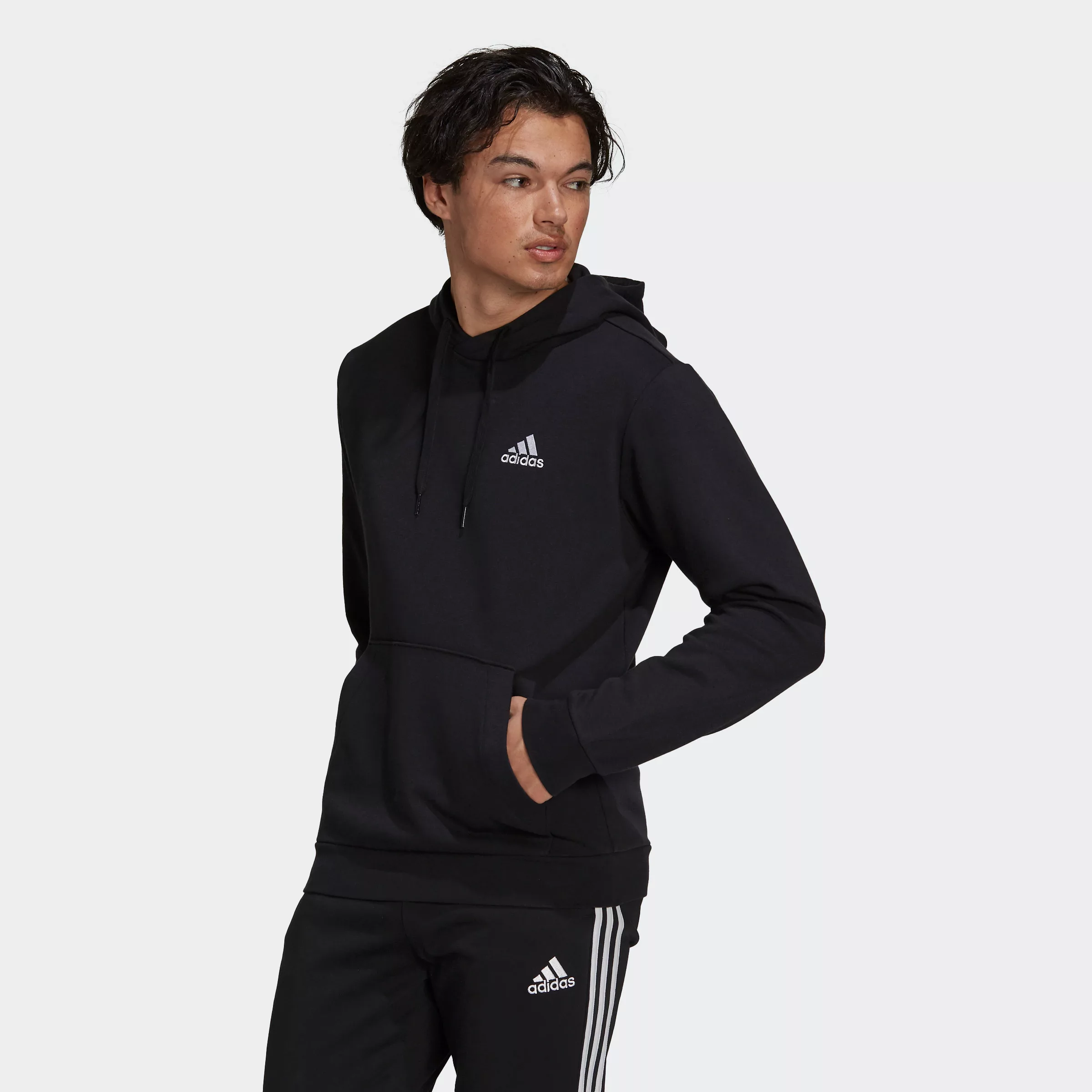 Adidas Feelcozy Kapuzenpullover M Black / White günstig online kaufen