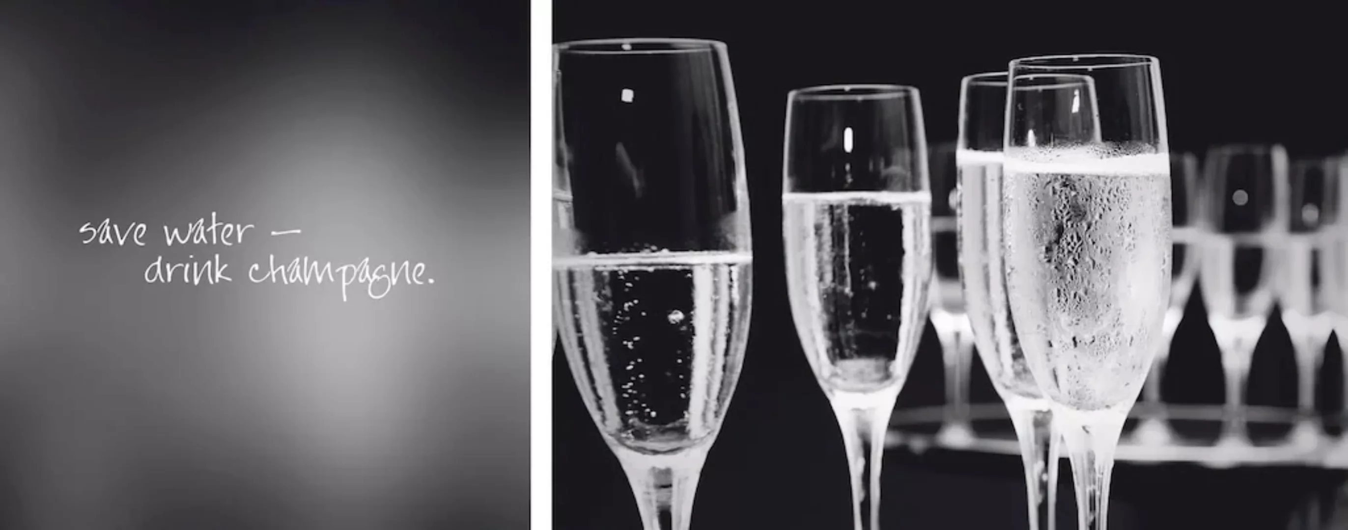 queence Leinwandbild "Champagne", (Set), 2er-Set günstig online kaufen