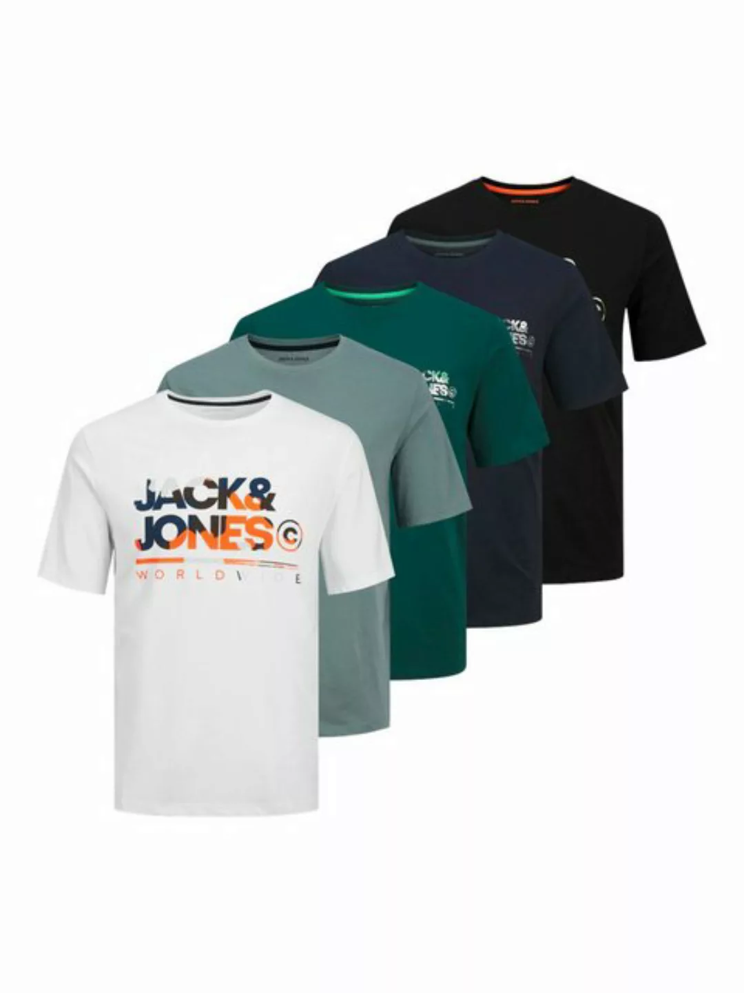 Jack & Jones T-Shirt JJLuke (5-tlg) günstig online kaufen