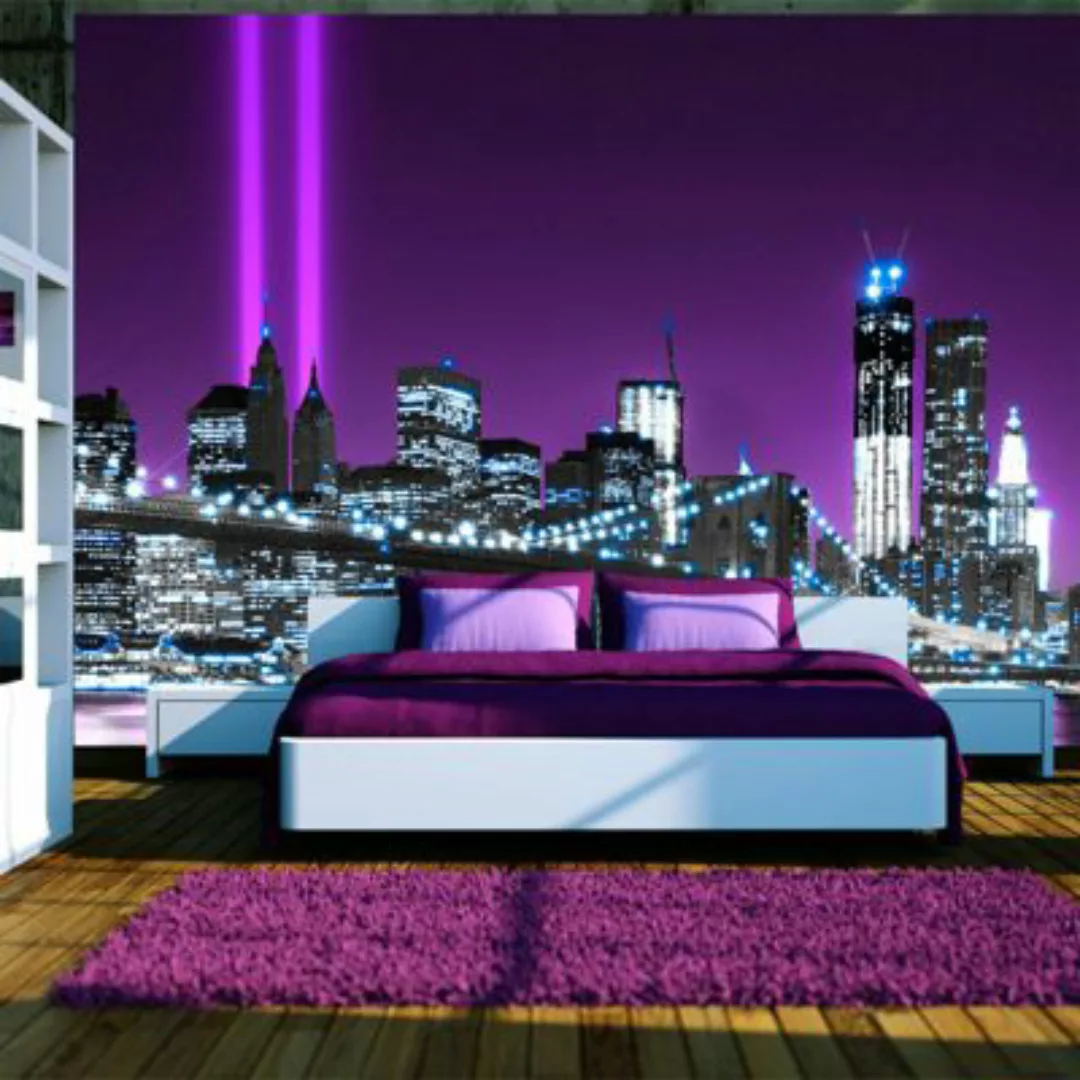 artgeist Fototapete Glänzender Manhattan mehrfarbig Gr. 150 x 105 günstig online kaufen