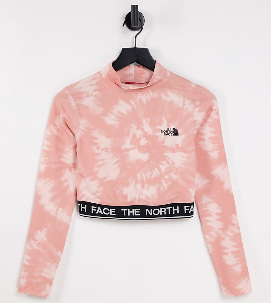 The North Face – Perf – Langärmliges Shirt mit kurzem Schnitt und rosa Bati günstig online kaufen