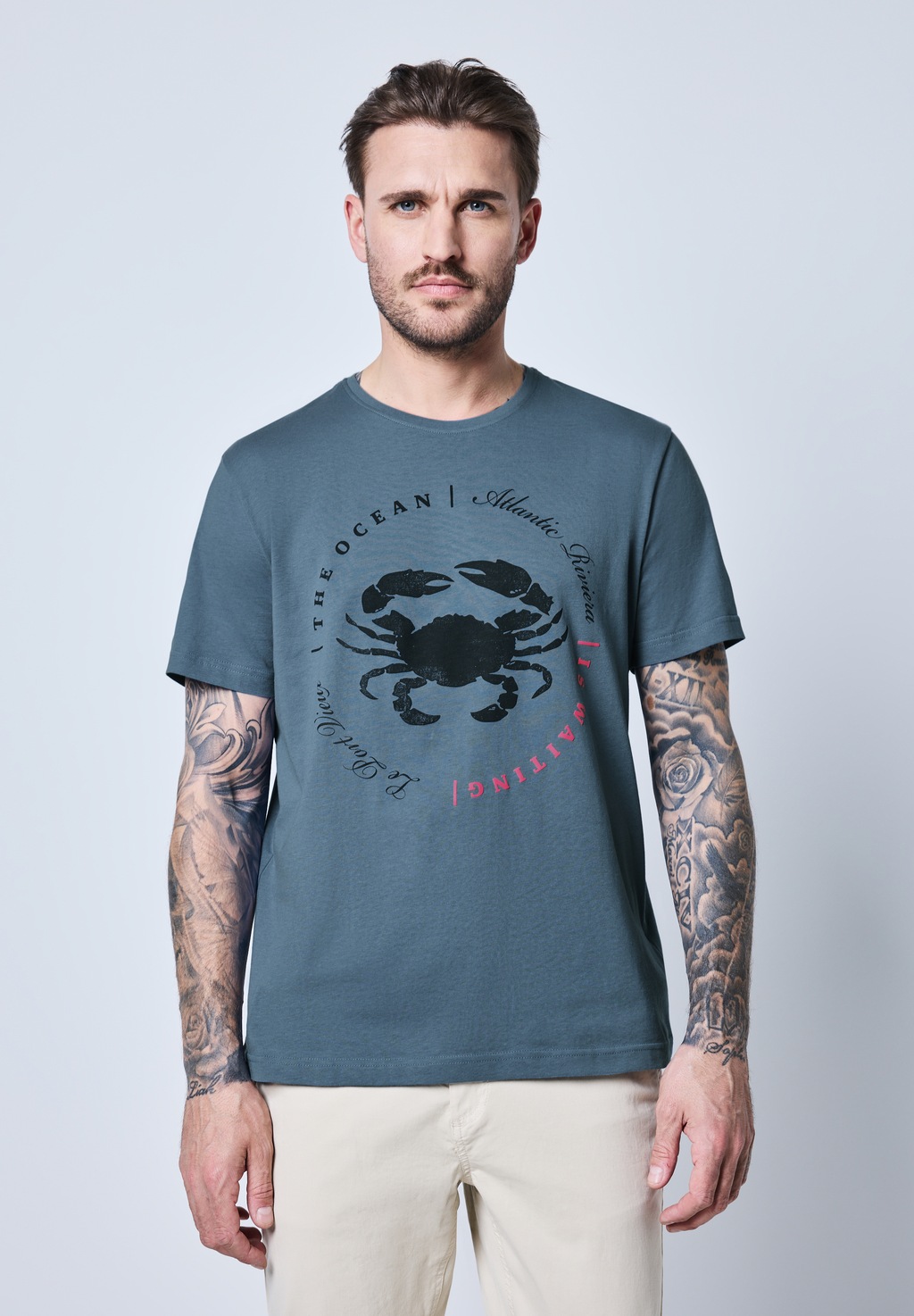 STREET ONE MEN T-Shirt, mit Rundhalsausschnitt günstig online kaufen