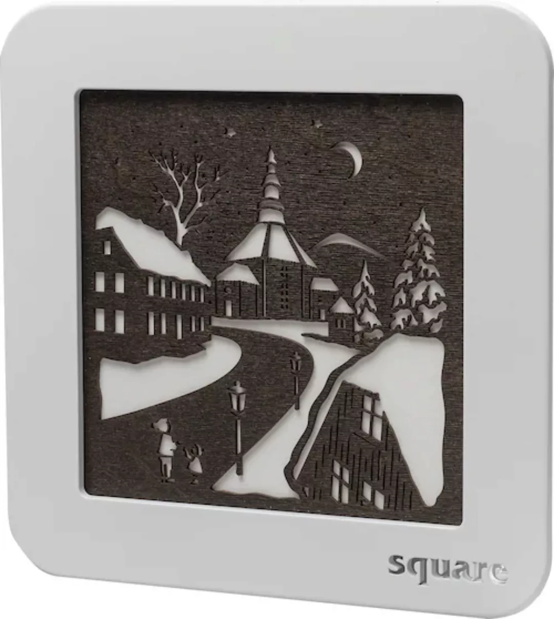 Weigla LED-Bild »Square - Wandbild Seiffen, Weihnachtsdeko«, (1 St.), mit T günstig online kaufen