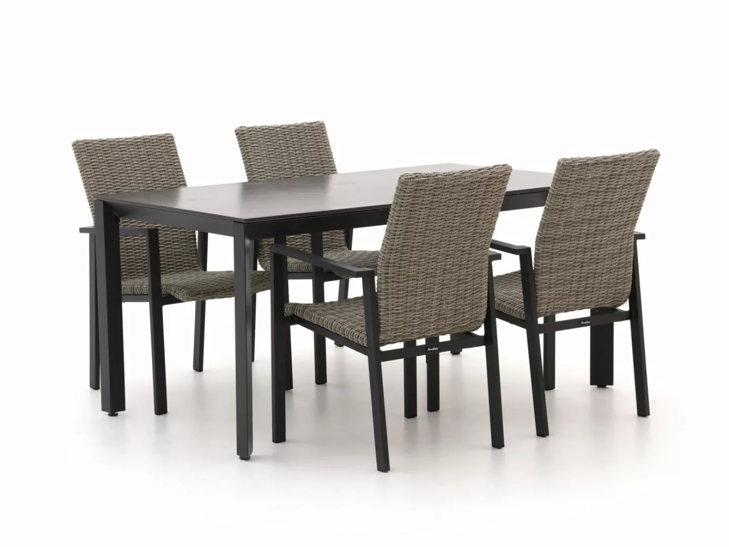 Manifesto Villongo/Sestino 160 cm Gartenmöbel-Set 5-teilig stapelbar günstig online kaufen