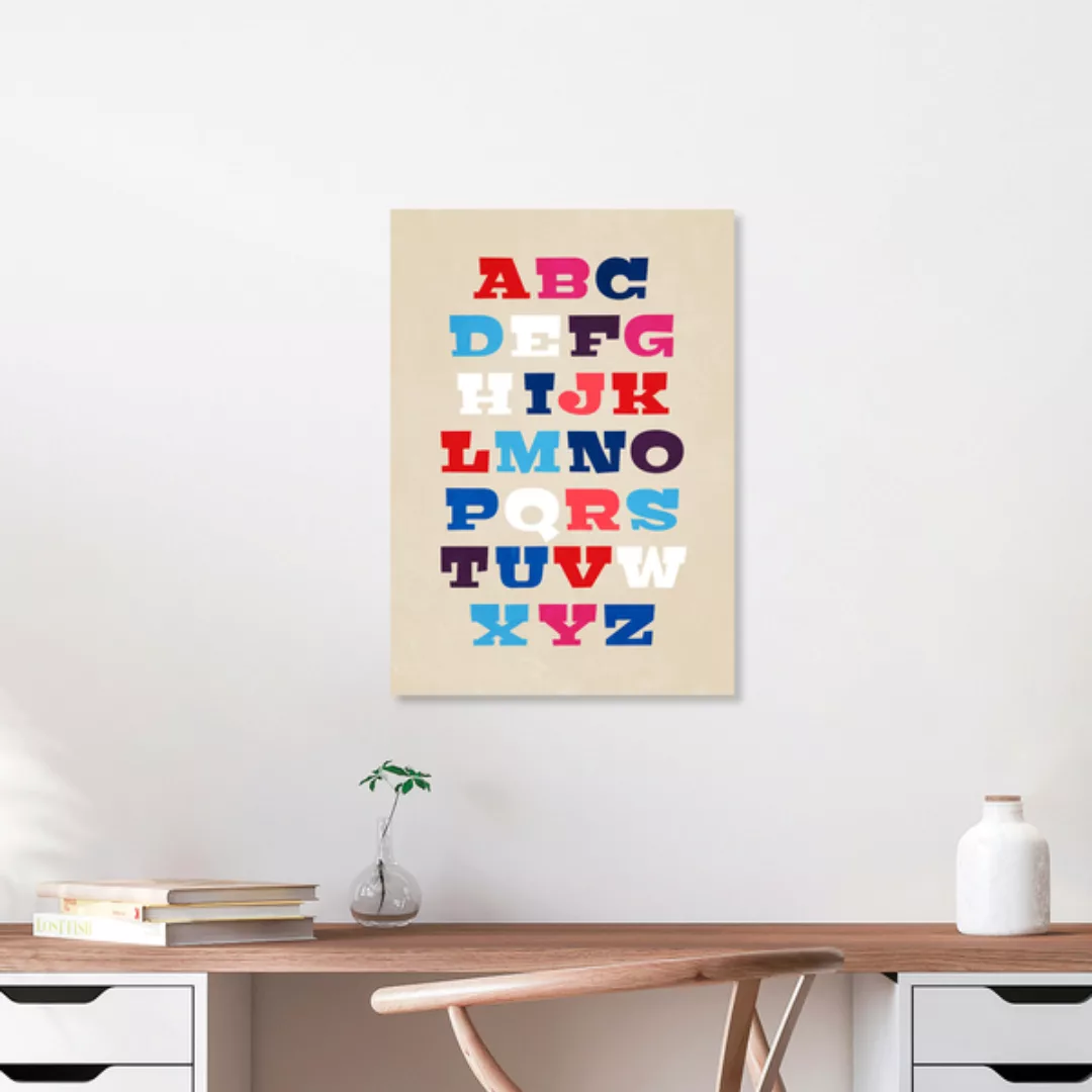 Poster / Leinwandbild - Typografie Alphabet Von A Bis Z günstig online kaufen