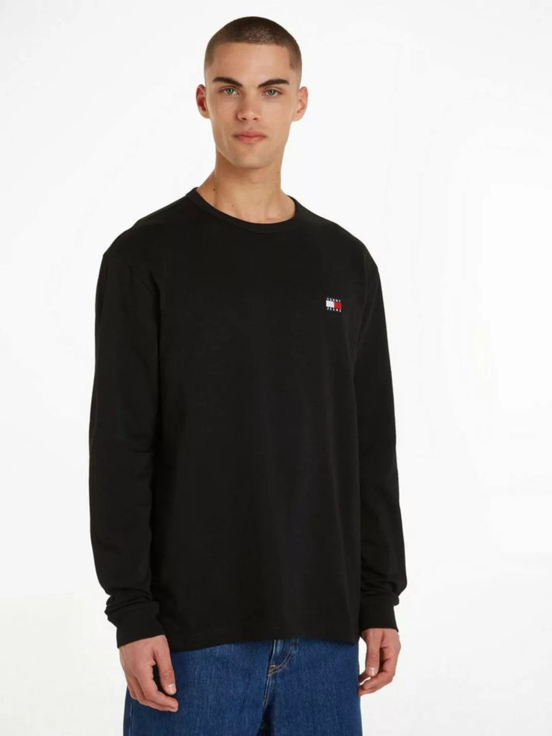 Tommy Jeans Langarmshirt TJM REG BADGE LS TEE mit Tommy Jeans Stickerei günstig online kaufen