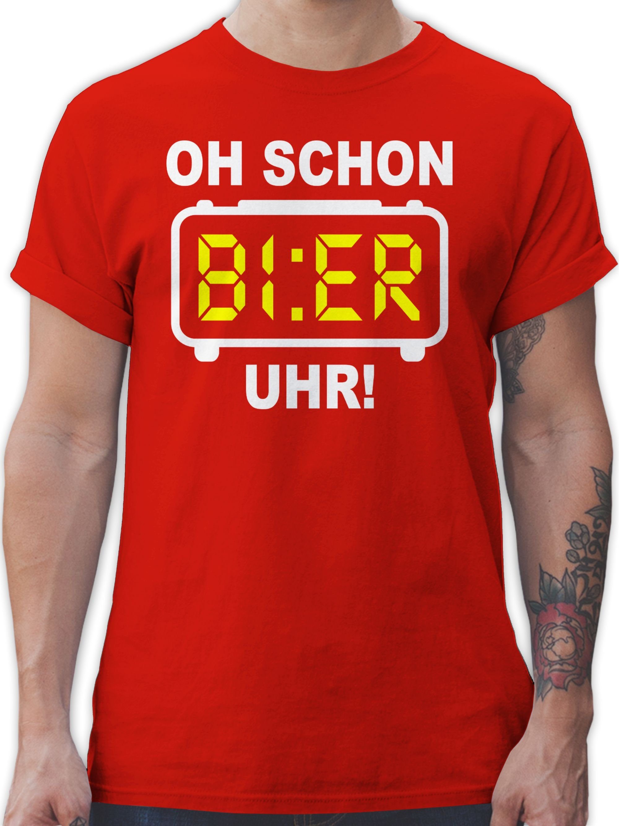 Shirtracer T-Shirt Oh schon Bier Uhr! günstig online kaufen