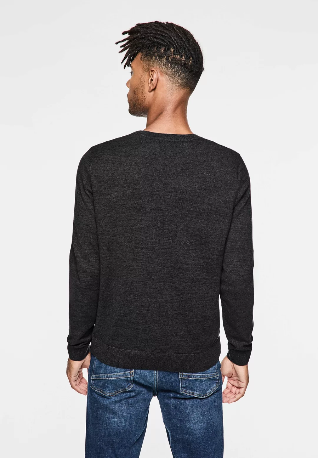 STREET ONE MEN Strickpullover, mit Rundhalsausschnitt günstig online kaufen