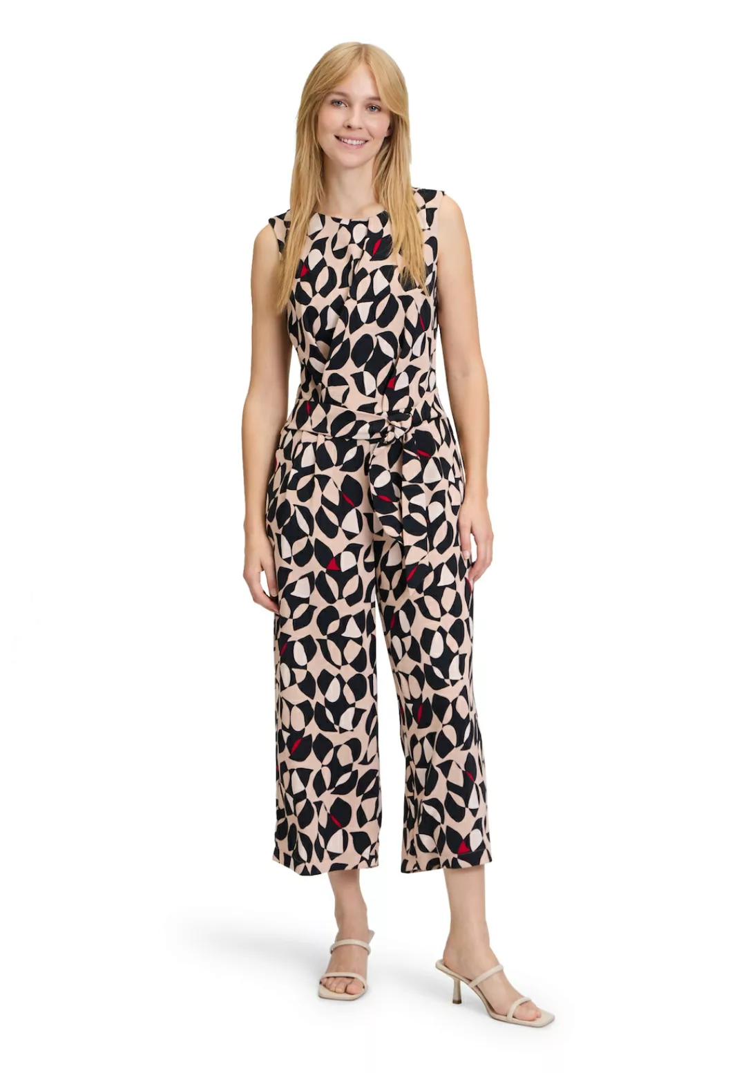 Betty&Co Overall "Betty & Co Jumpsuit mit Bindegürtel", (1 tlg.), Falten günstig online kaufen