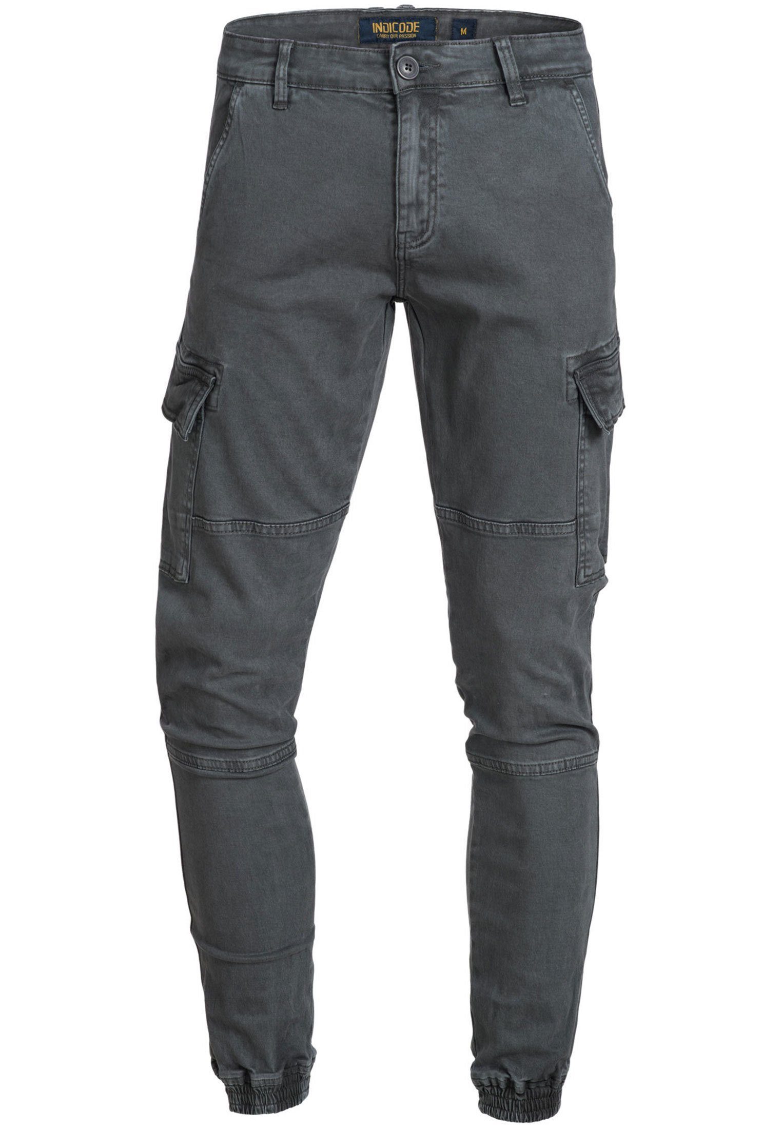 Indicode Cargohose August mit 6 Taschen günstig online kaufen