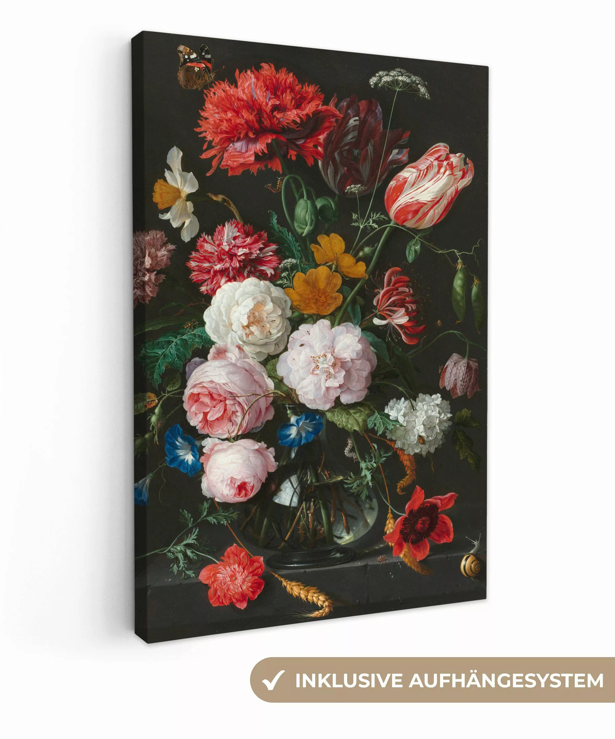 OneMillionCanvasses® Leinwandbild Stilleben mit Blumen in günstig online kaufen