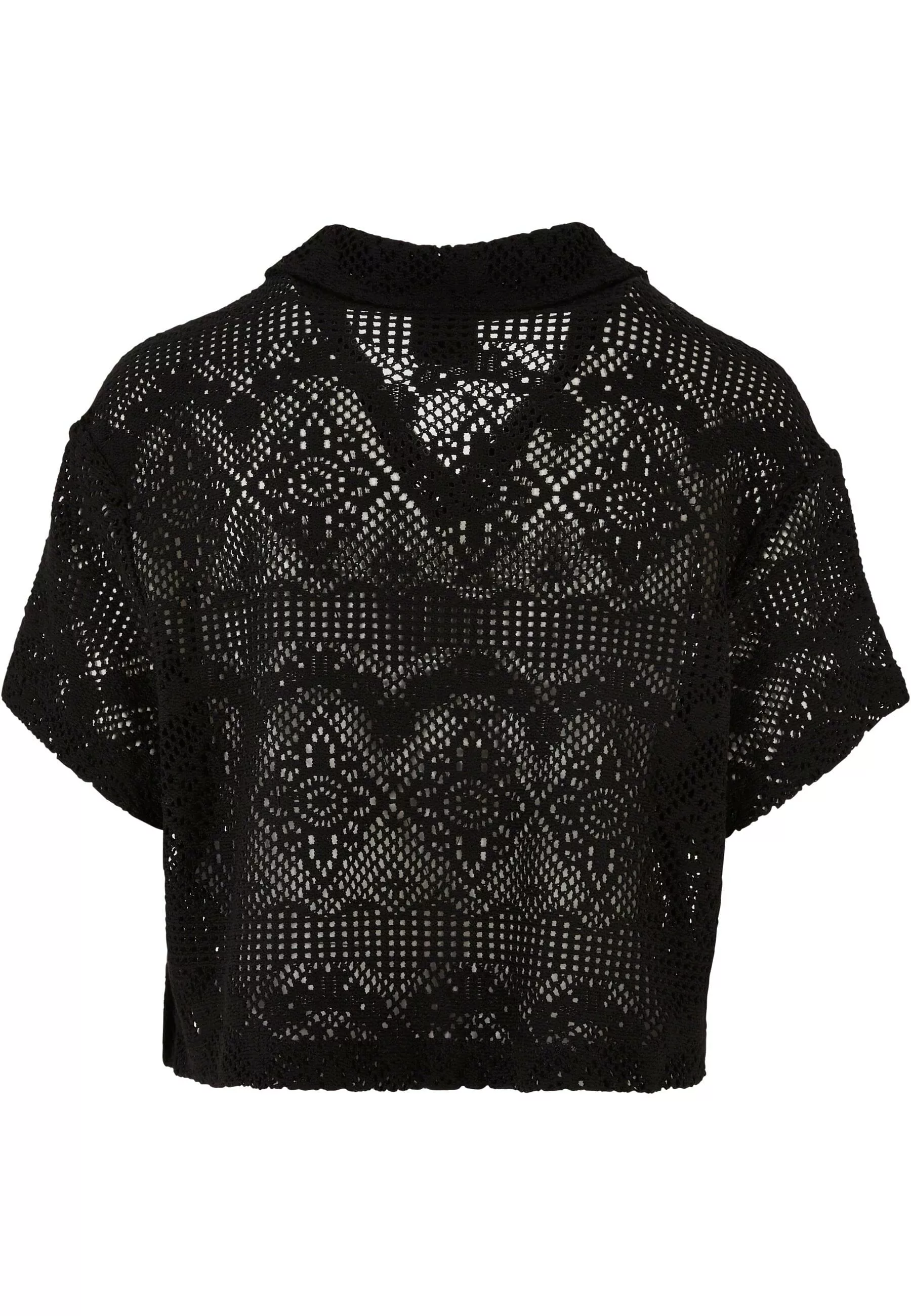 URBAN CLASSICS Klassische Bluse "Urban Classics Damen Ladies Crochet Lace R günstig online kaufen