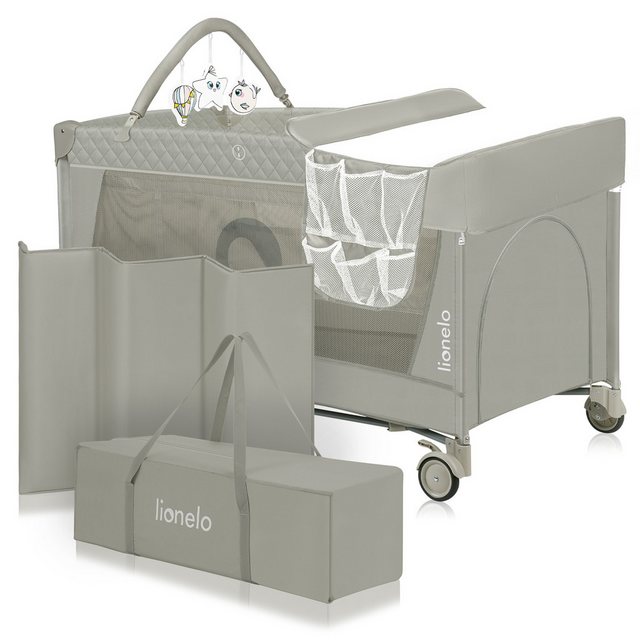 lionelo Baby-Reisebett FLOWER, 4in1:Laufstall Baby, Wickeltisch, Zwei Matra günstig online kaufen