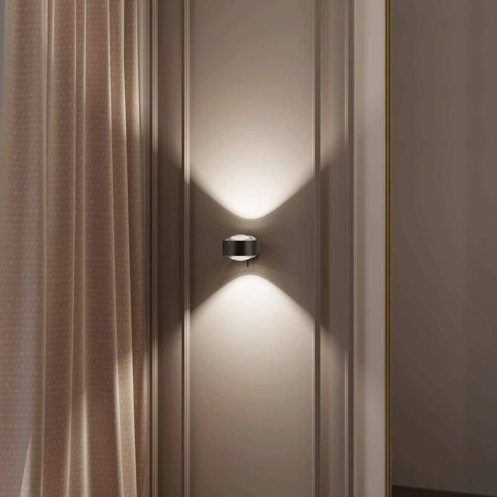Puk! 120 Wall LED-Spot Linsen klar braun/chrom günstig online kaufen