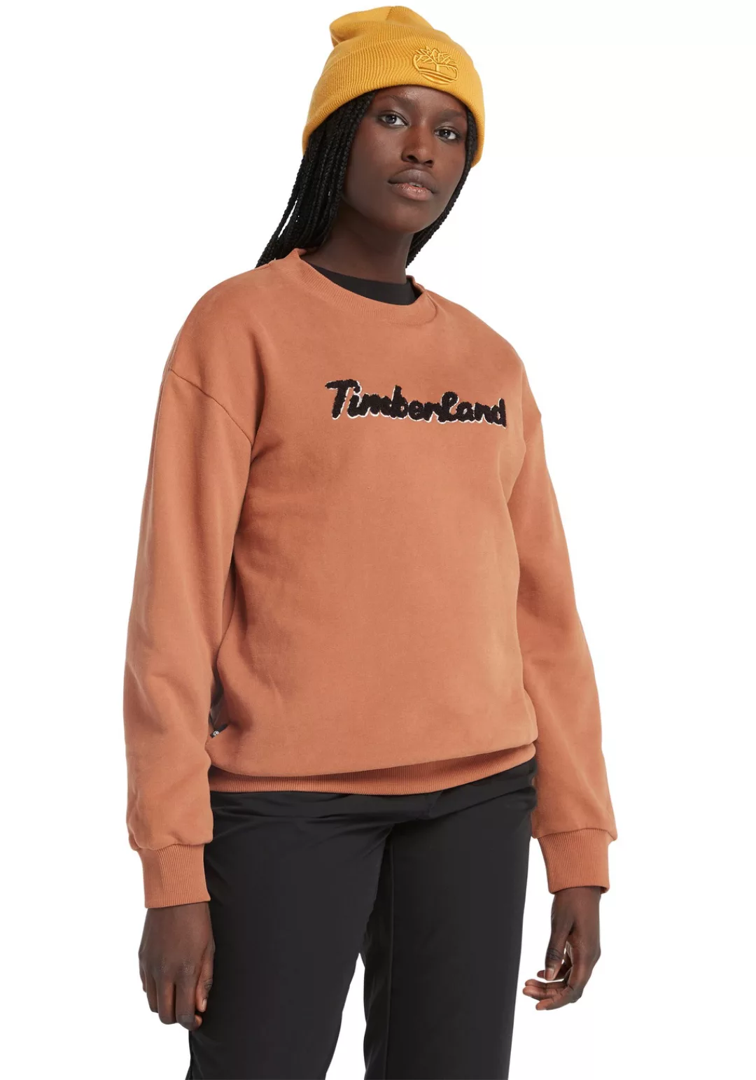 Timberland Rundhalspullover "Logo Texture Crew" günstig online kaufen