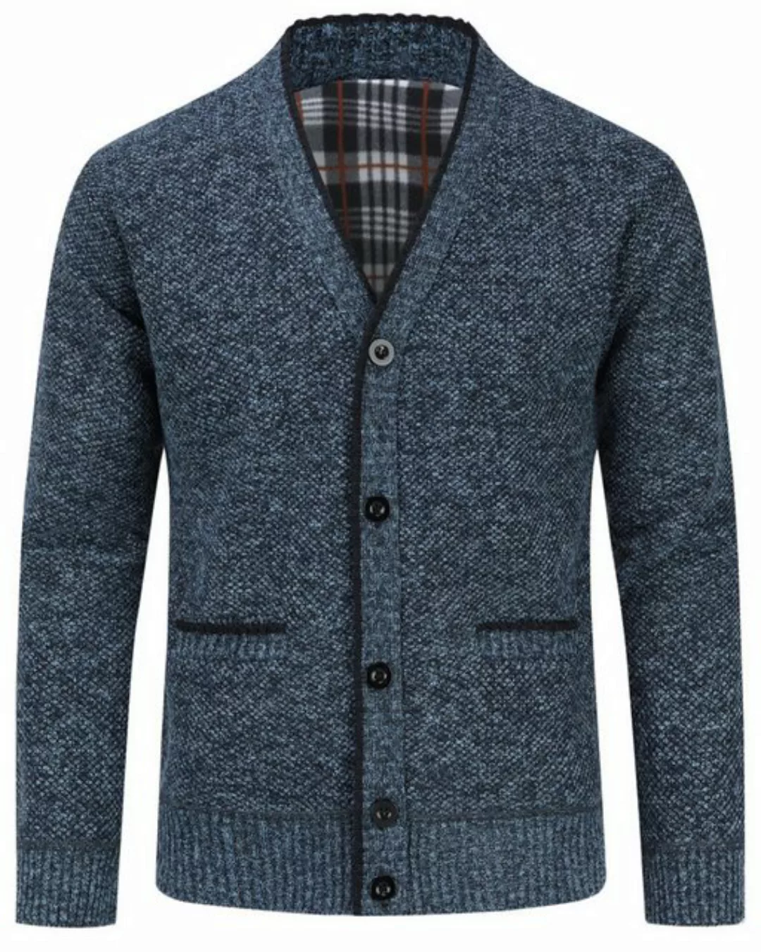 Allthemen Cardigan Herren Strickjacke mit V Ausschnitt Grobstrick Cardigan günstig online kaufen