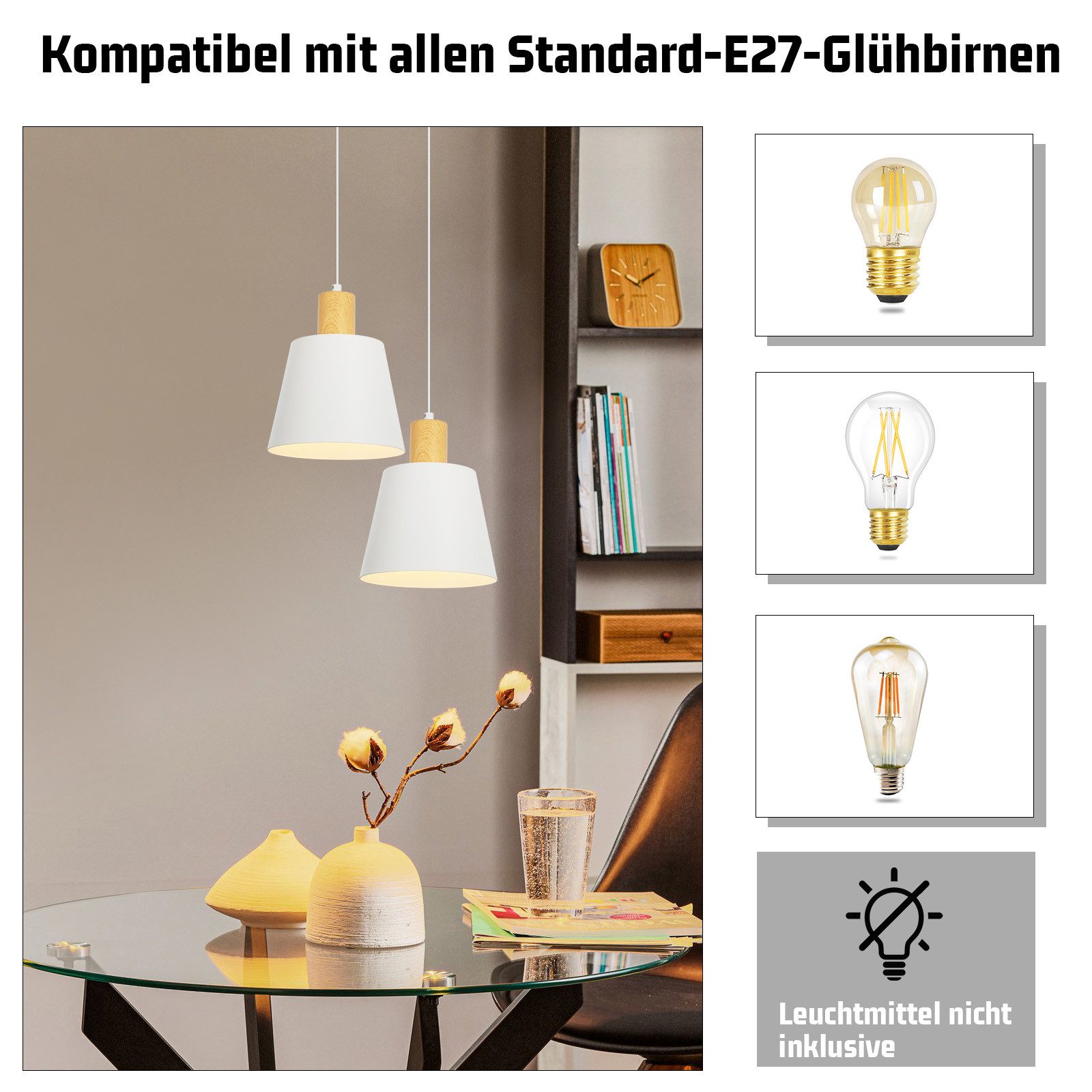 Nettlife Pendelleuchte Vintage Esszimmer 2x E27 günstig online kaufen