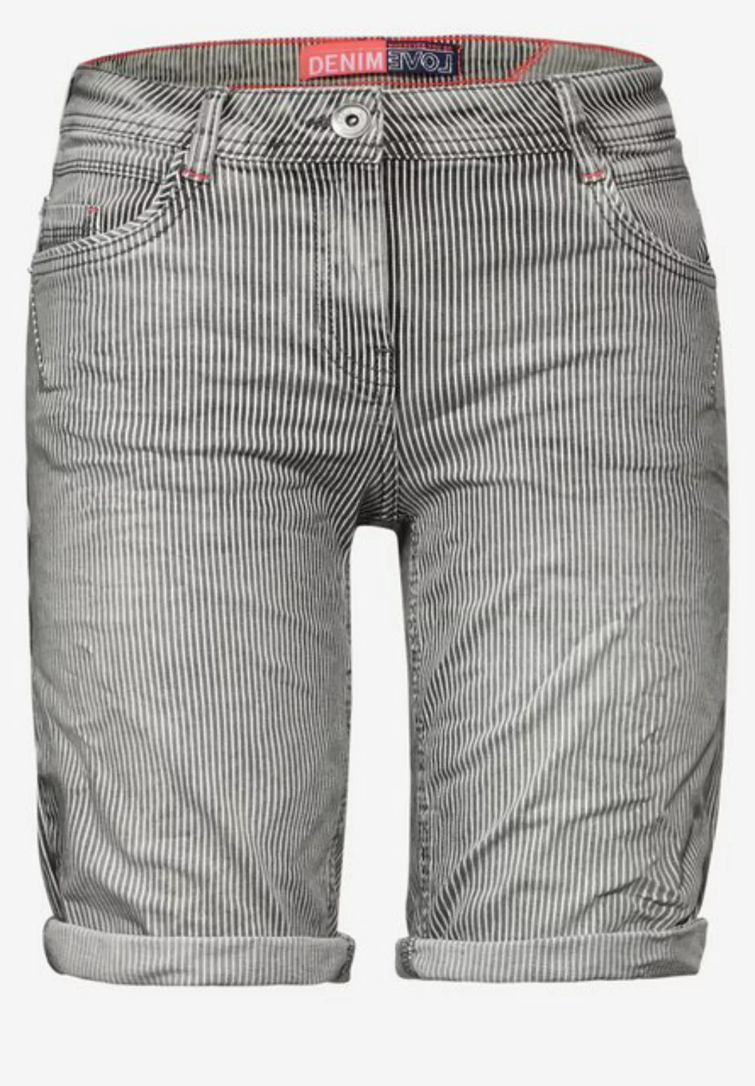 Cecil 5-Pocket-Hose Style Scarlett Shorts Stripe günstig online kaufen