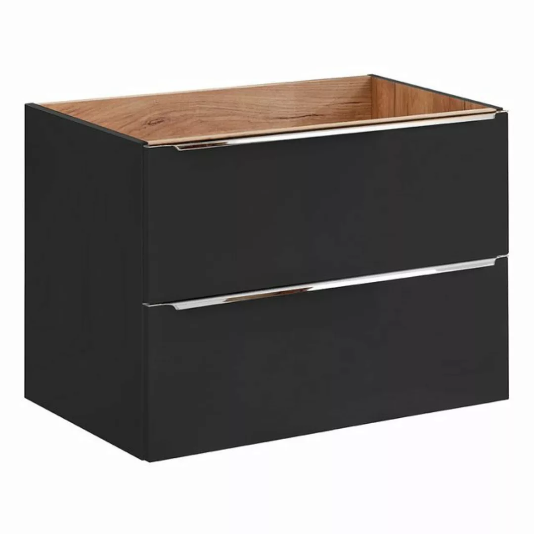 Lomadox Waschbeckenschrank TOSKANA-BLACK-56 Waschtischunterschrank 80cm in günstig online kaufen