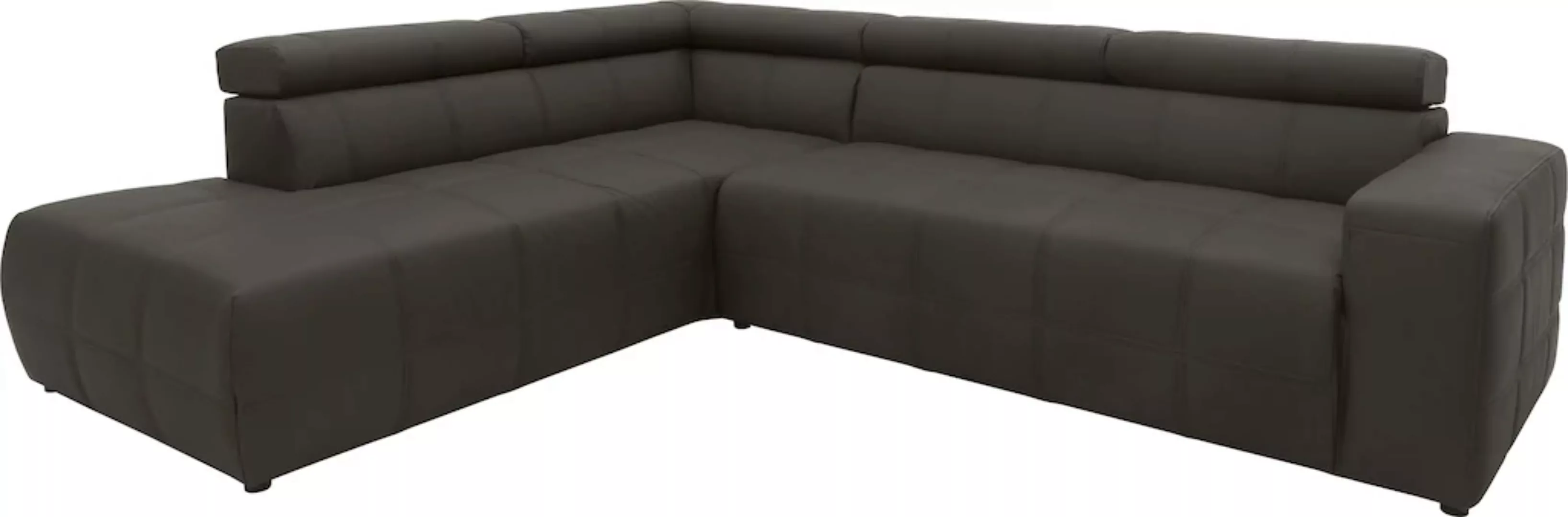 DOMO collection Ecksofa "Brandon L-Form, auch in Leder", inklusive Kopfteil günstig online kaufen