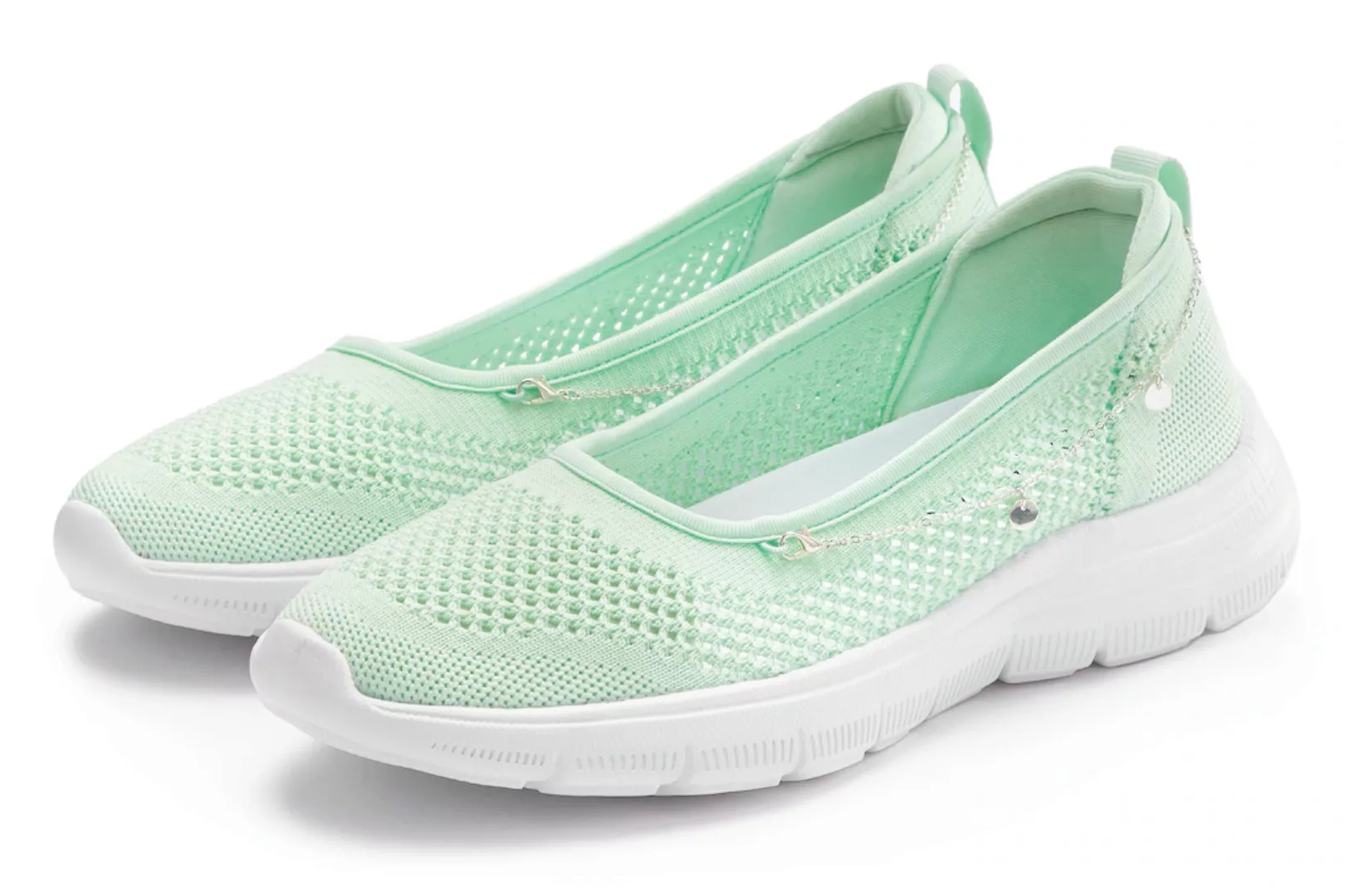 LASCANA Sneaker "Slip-On-Sneaker", mit Ketten-Element, Slipper, Ballerina, günstig online kaufen