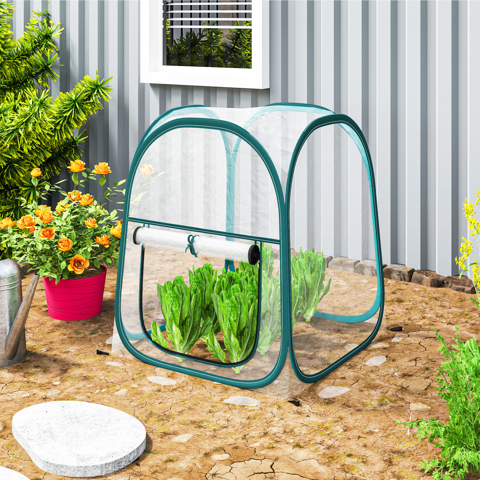 Outsunny Mini Gewächshaus Pop Up mit Transporttasche, Tragbares und Faltbar günstig online kaufen