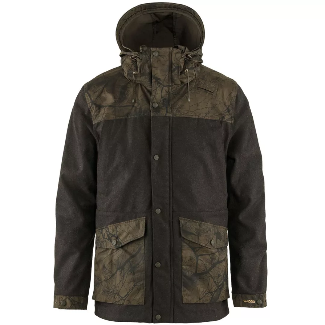 Fjaellraeven Vaermland Wool Jacket Dark Olive/Camo günstig online kaufen