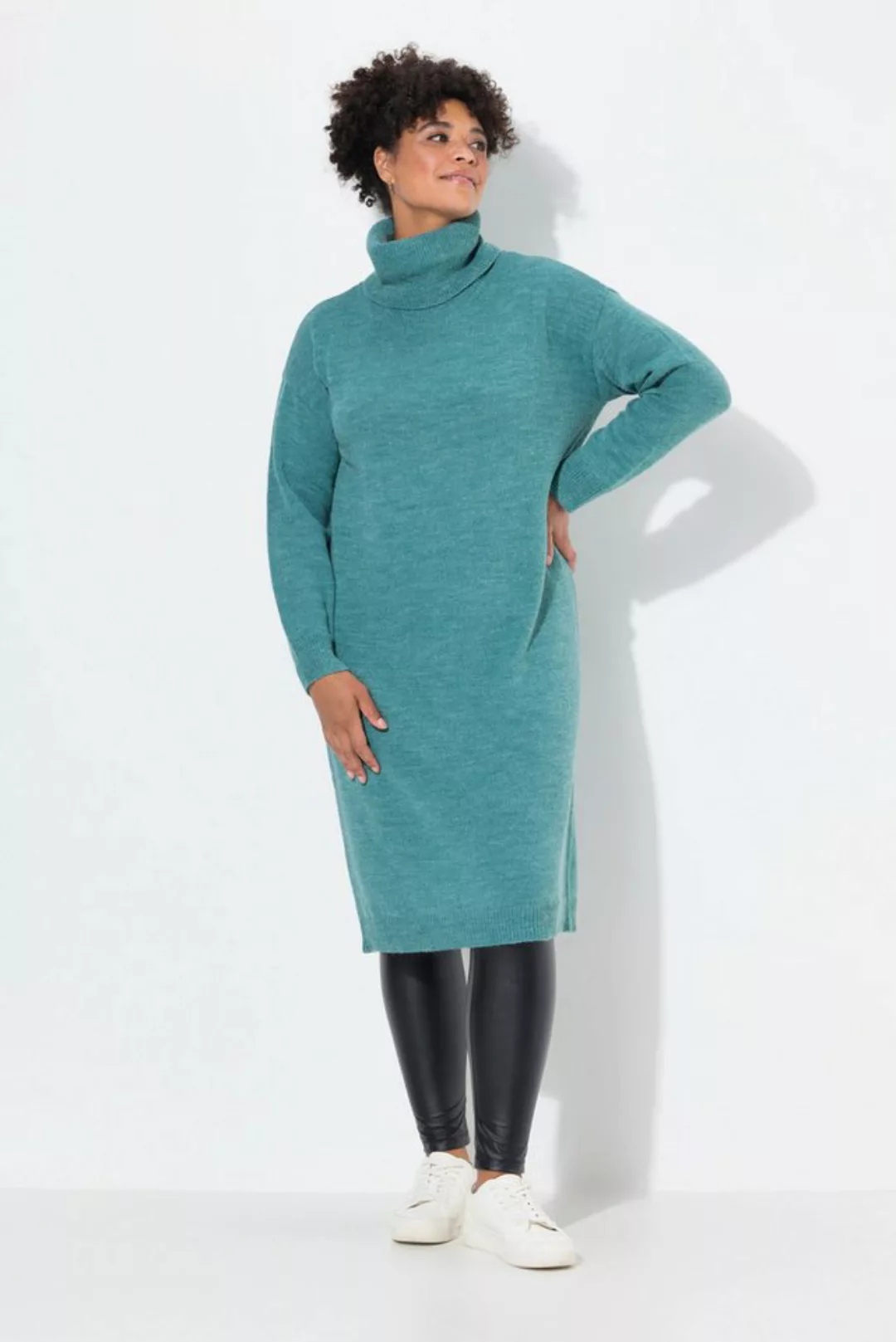 Janet & Joyce Jerseykleid Strickkleid Rollkragen Langarm günstig online kaufen