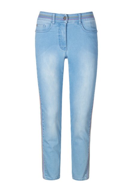 MADELEINE Gerade Jeans Schmale 7/8-Jeans mit bunten Streifen-Akzenten günstig online kaufen