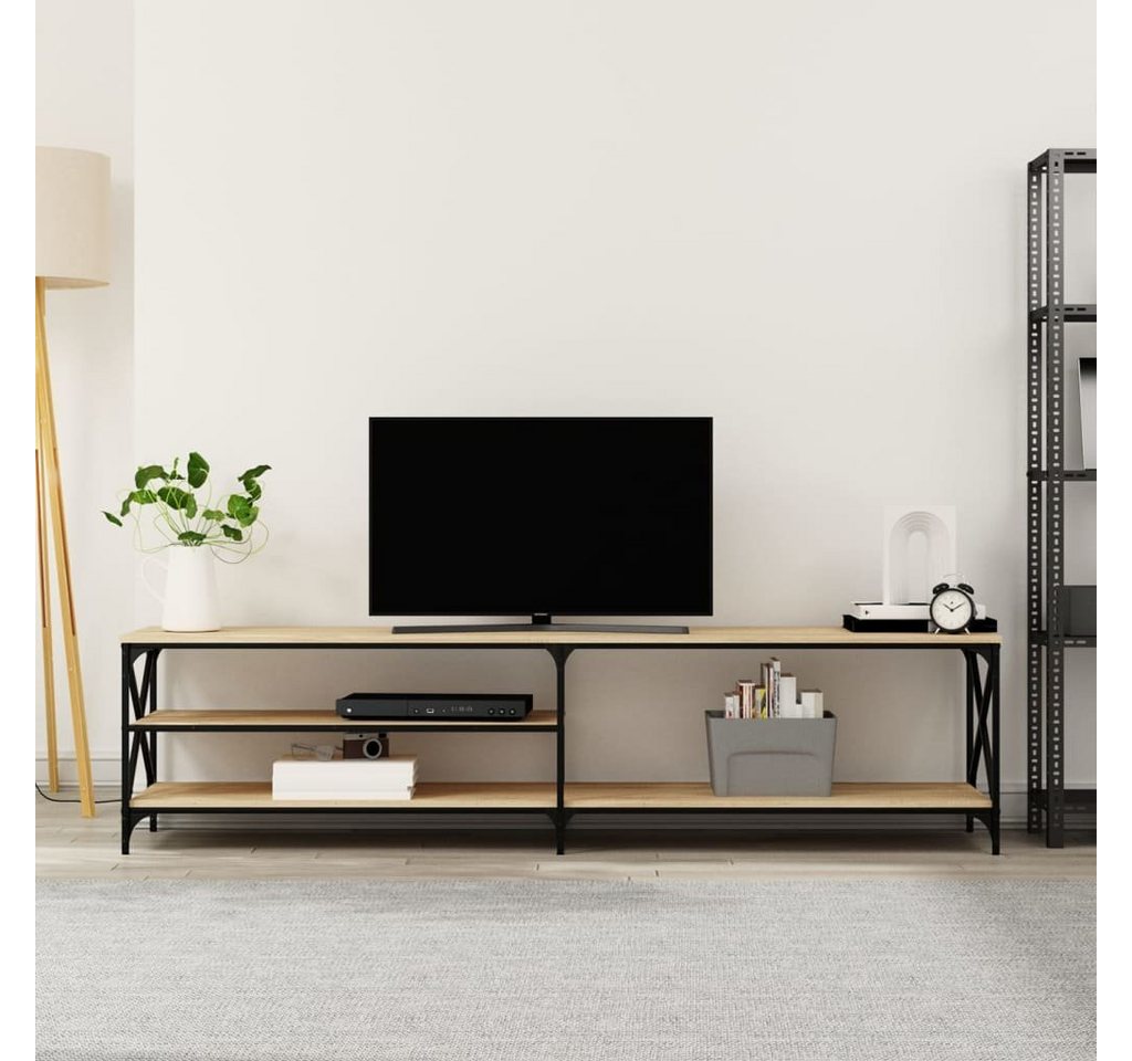 furnicato TV-Schrank Sonoma-Eiche 200x40x50 cm Holzwerkstoff und Metall günstig online kaufen