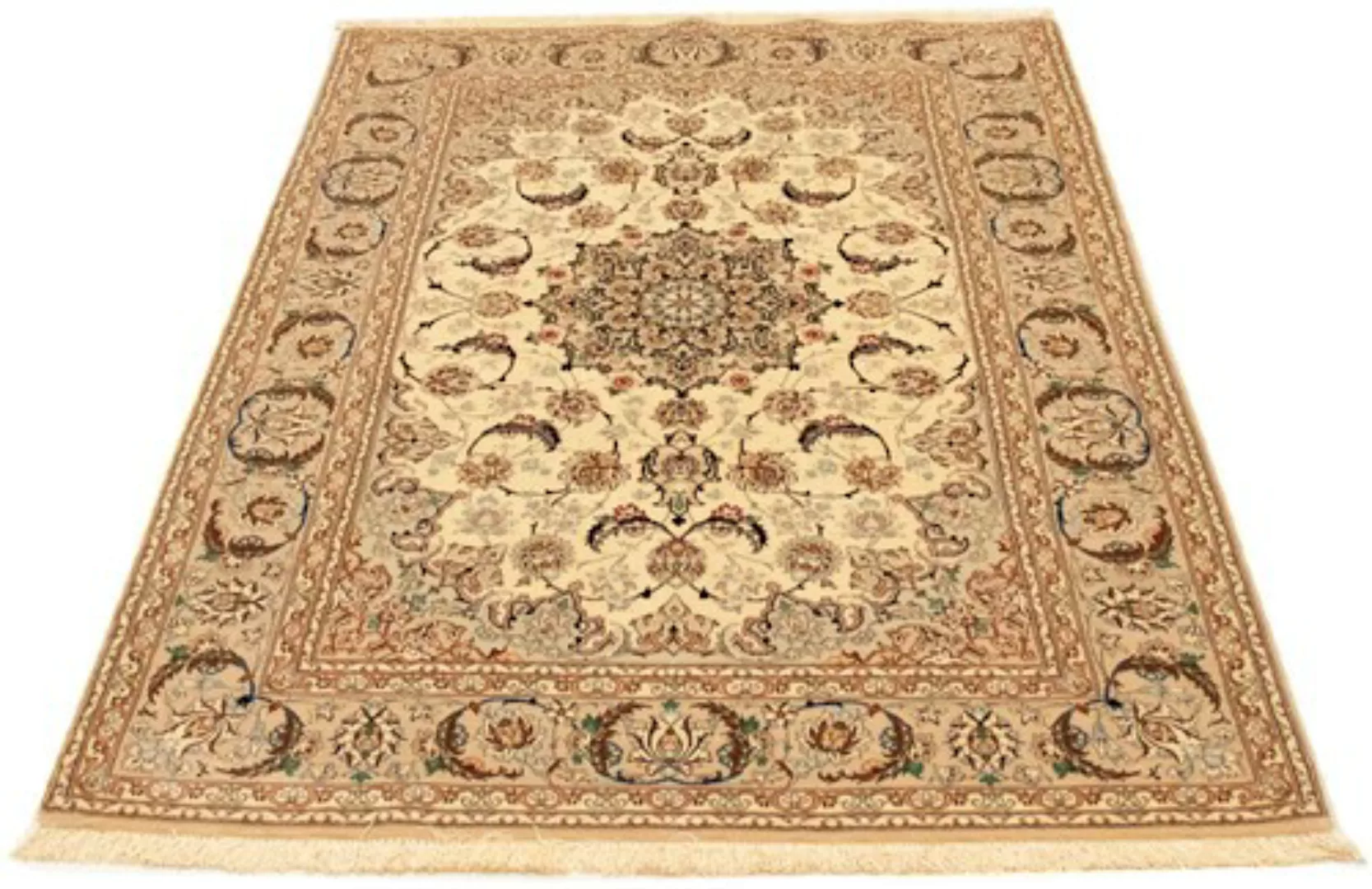 morgenland Teppich »Isfahan Teppich handgeknüpft beige«, rechteckig, handge günstig online kaufen