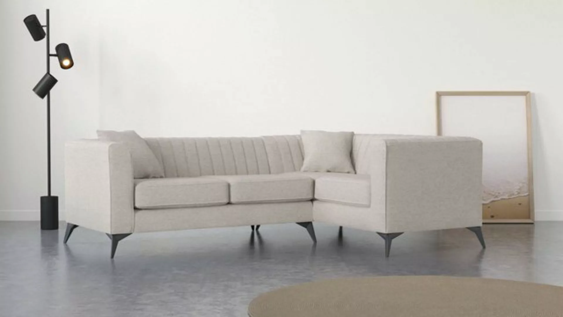 Places of Style Ecksofa "MATTHEW B/T/H: 240/167/74 cm", L-Form, Steppung im günstig online kaufen