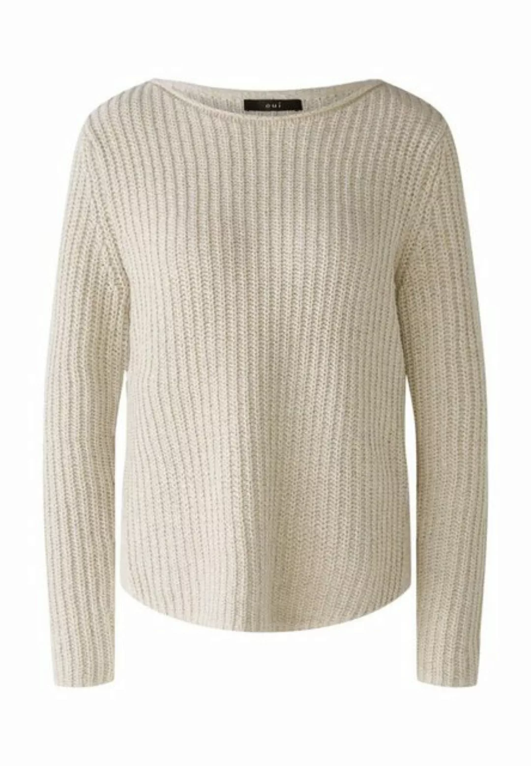 Oui Rundhalspullover Pullover NAOLIN Baumwollmischung günstig online kaufen