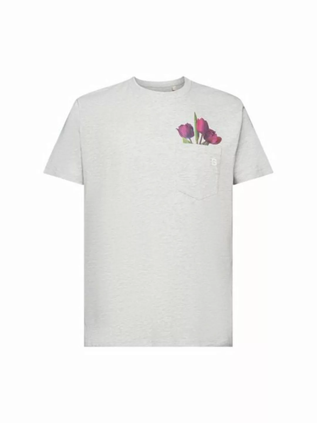 Esprit T-Shirt Jersey-T-Shirt mit Print an der Tasche (1-tlg) günstig online kaufen
