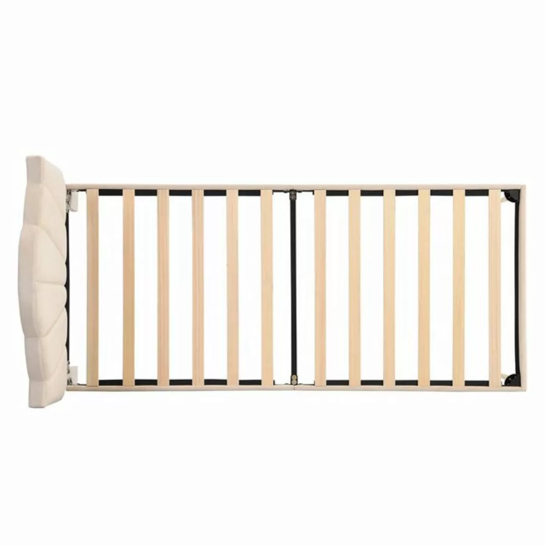 WISHDOR Polsterbett muschelartiges Bett (Höhenverstellbares Kopfteil, Holzl günstig online kaufen
