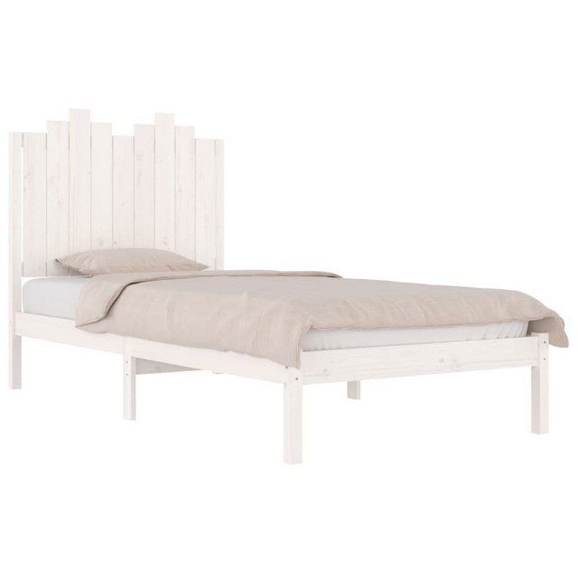 vidaXL Bett Massivholzbett Weiß Kiefer 75x190 cm günstig online kaufen