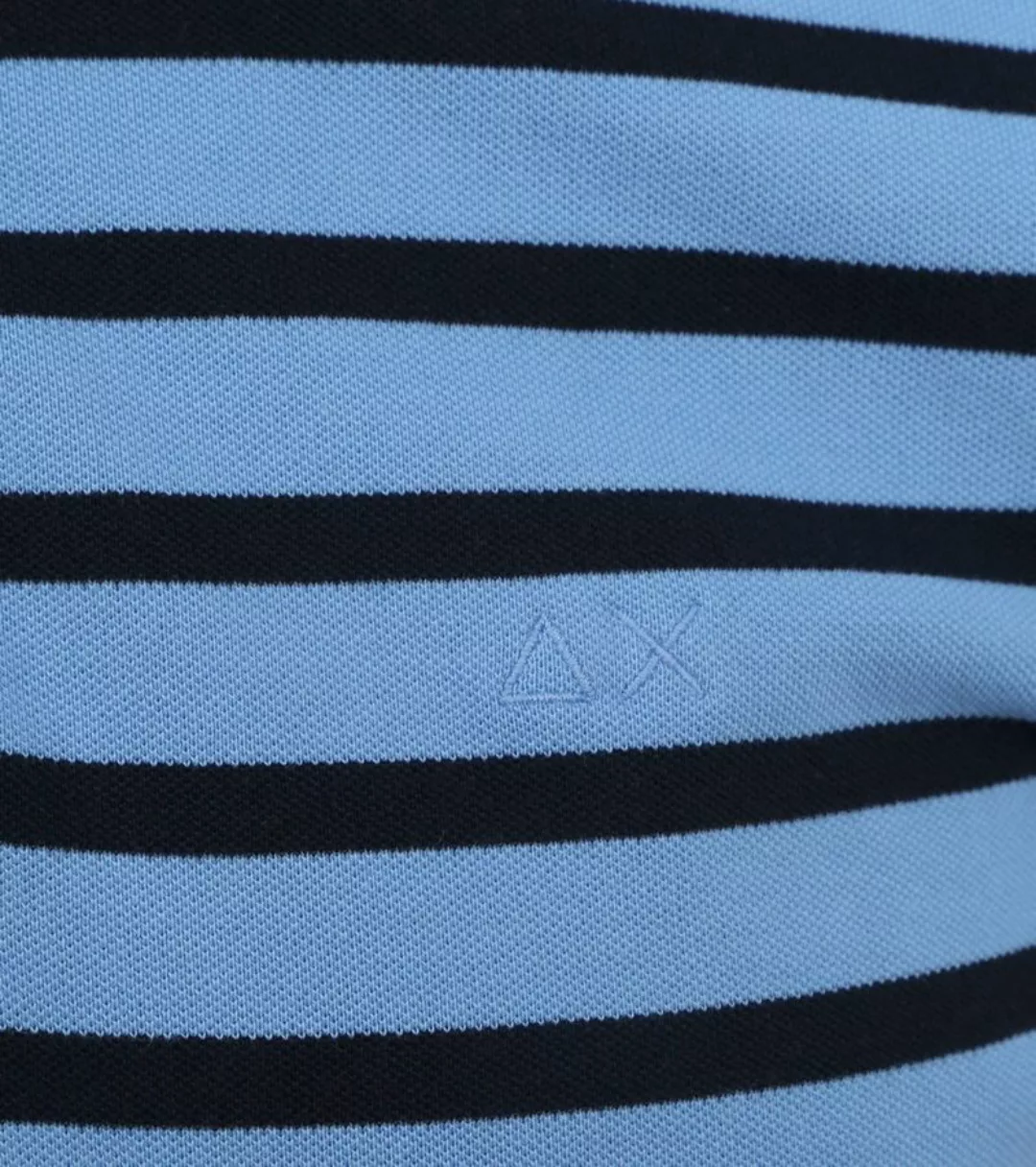 Sun68 Poloshirt Streifen Hellblau - Größe L günstig online kaufen